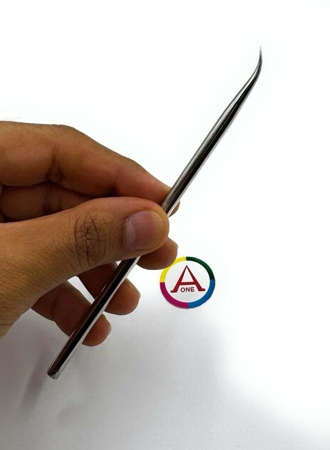 أون مجموعة أدوات تلميع رفيعة من الفولاذ من Aone، قطعتان، مستقيمة ومنحنية، 6.5 بوصة، لتثبيت الإطارات، وتشكيل الطين المعدني، والنقش، وصناعة المجوهرات، وتطبيق رقائق الذهب/الفضة أو الكيومبو، وصناعة الساعات، وصناعة النماذج، والحرف اليدوية. - Image 4